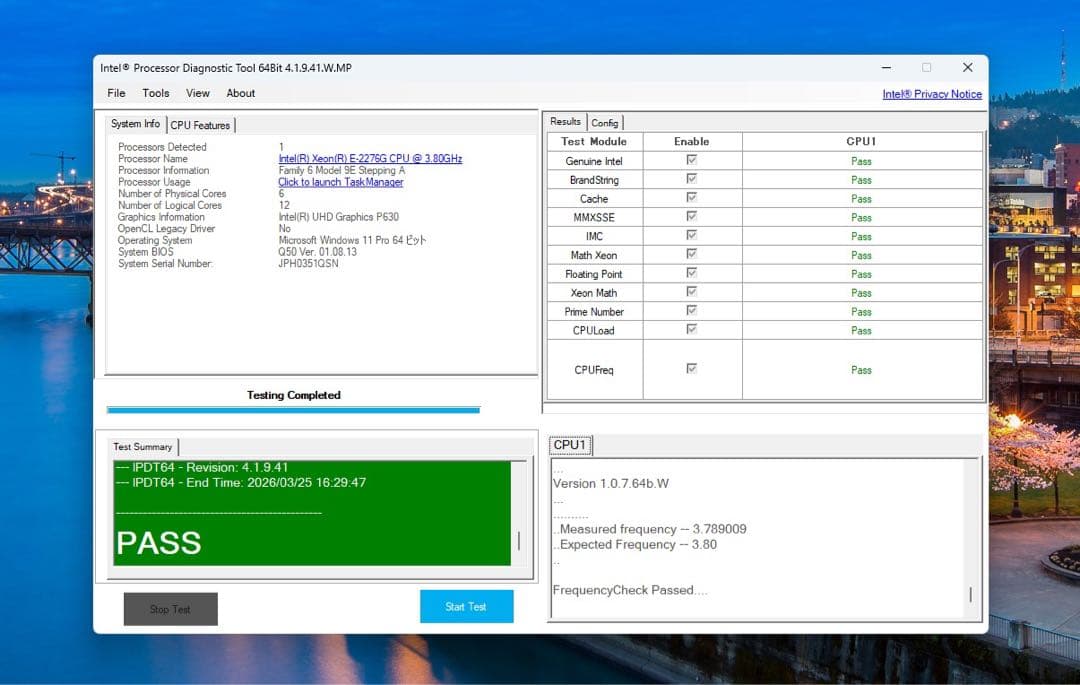 ★高性能CPU★Intel Xeon E-2276G★C242/C246チップ用