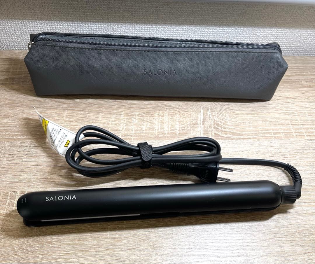 SALONIA サロニア スムースシャイン ストレートアイロン24mm ブラック