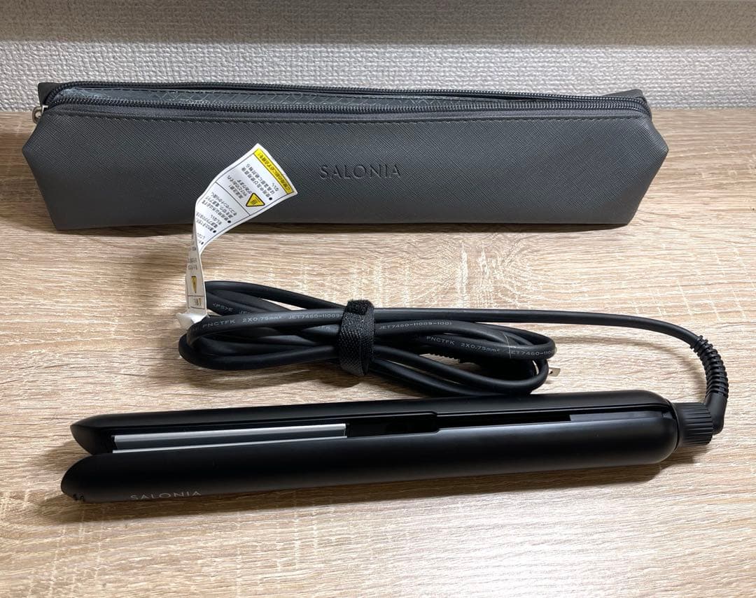 SALONIA サロニア スムースシャイン ストレートアイロン24mm ブラック