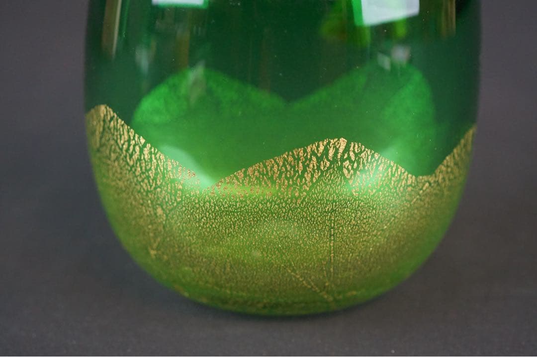ガラス作家 小林貢 作 宙吹硝子 掛花さし 共箱