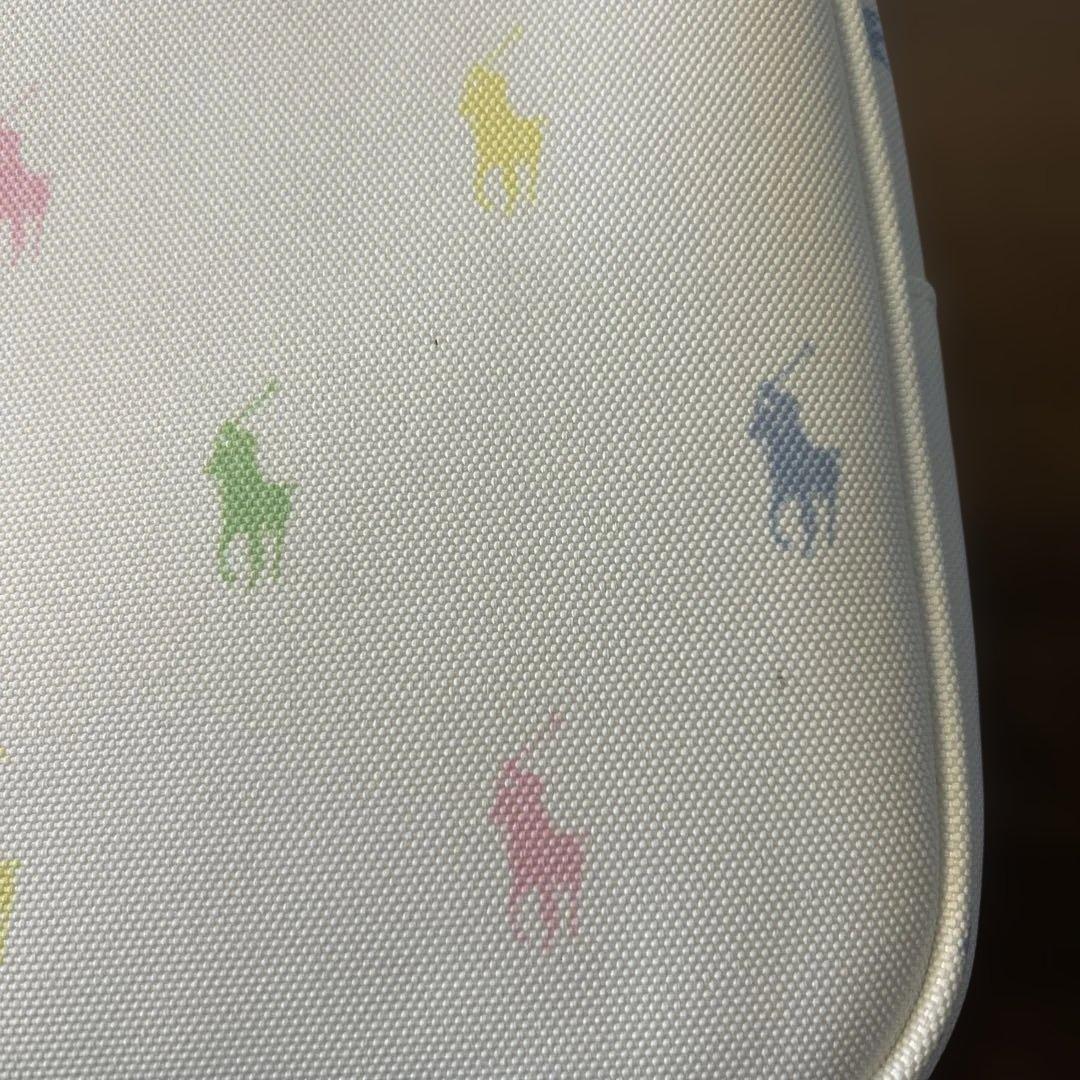 Polo ラルフローレン マルチケース ホワイト×パステルカラーロゴ