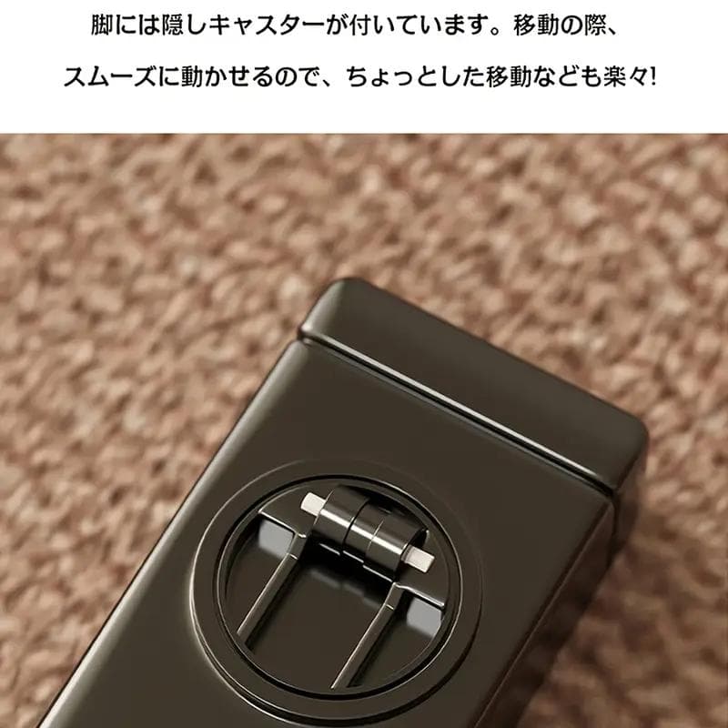 《ウィンターセール20%OFF》高さ調整可能ウッドサイドテーブル ダークブラウン