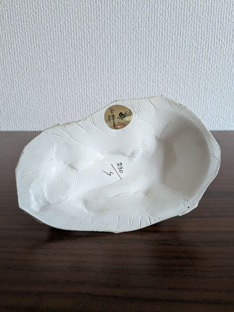 希少 Adriano Colombo 子ども そり 置物 イタリア製 陶器