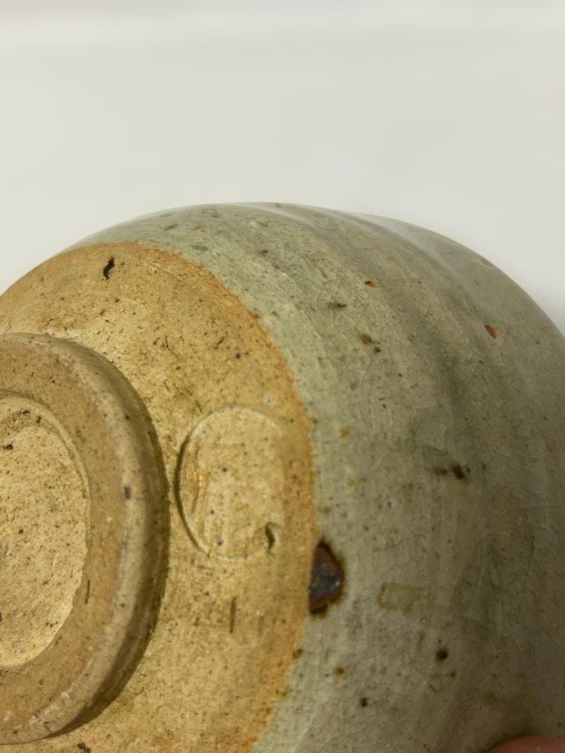 抹茶椀 見込み 陽刻 在銘 ろくろ目 作家 茶器 茶道具 茶碗