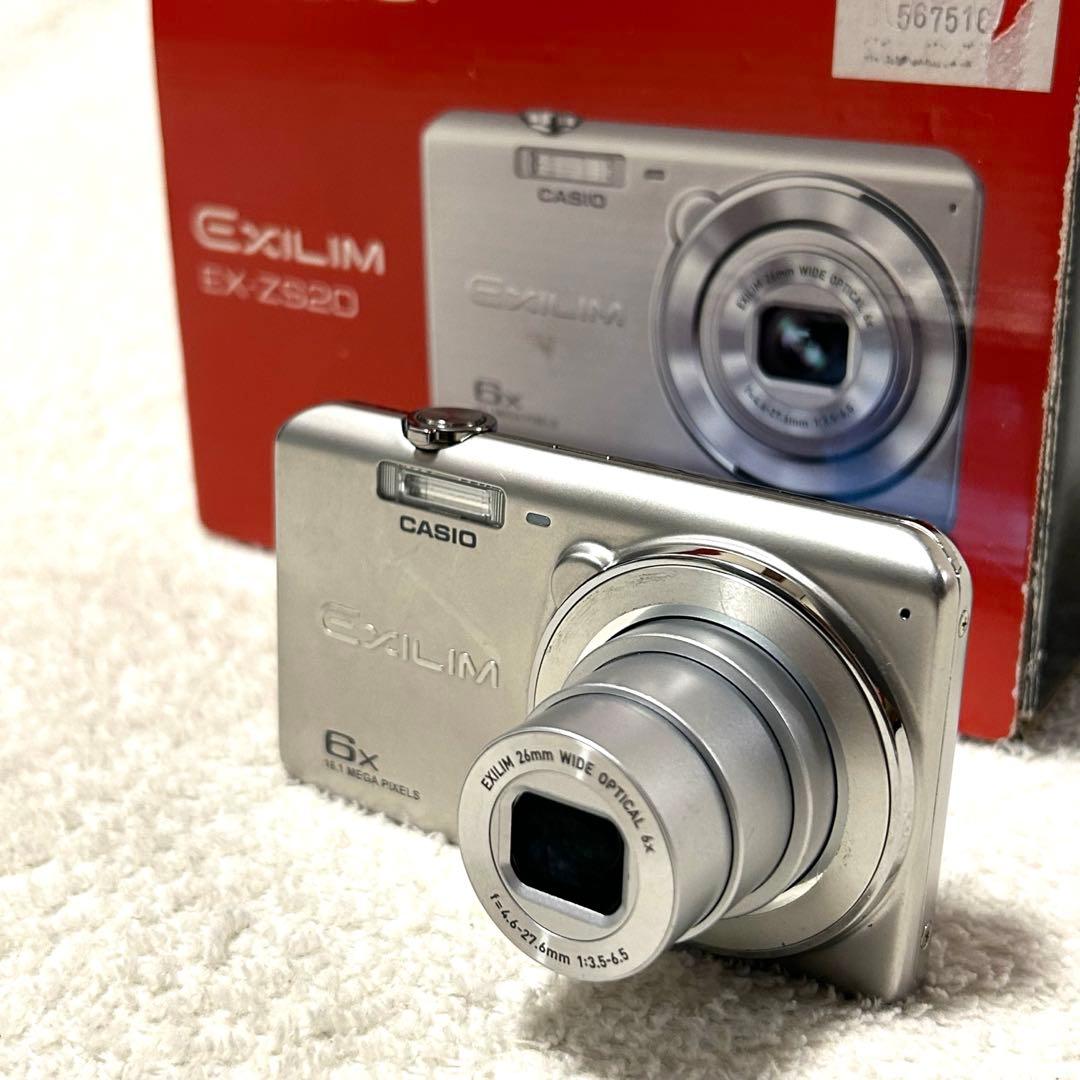 【美品 動作確認済】CASIO EXILIM EX-ZS20SR デジタルカメラ