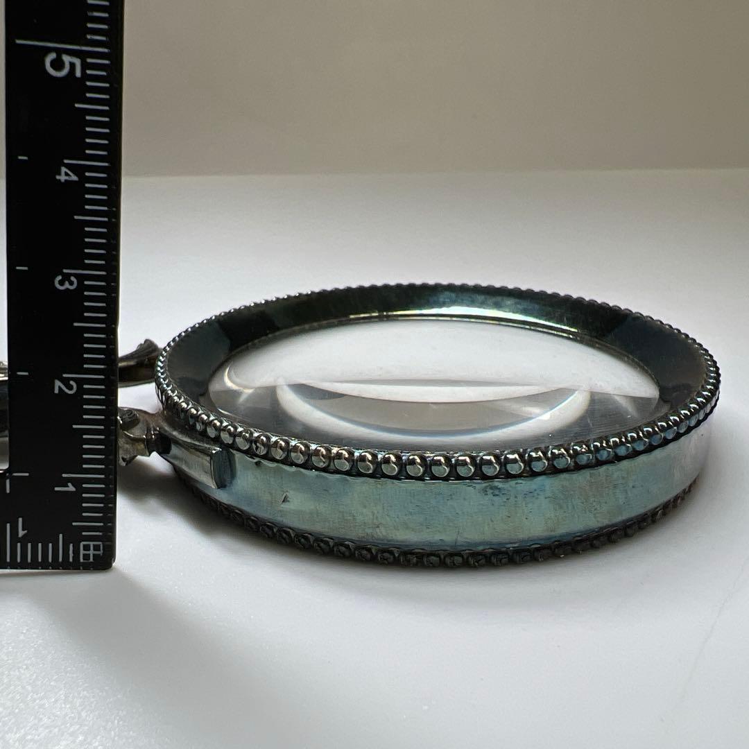 800刻印　銀製彫金ルーペ　約170g ケース付東Y8-0306☆2Fトヒコヒ