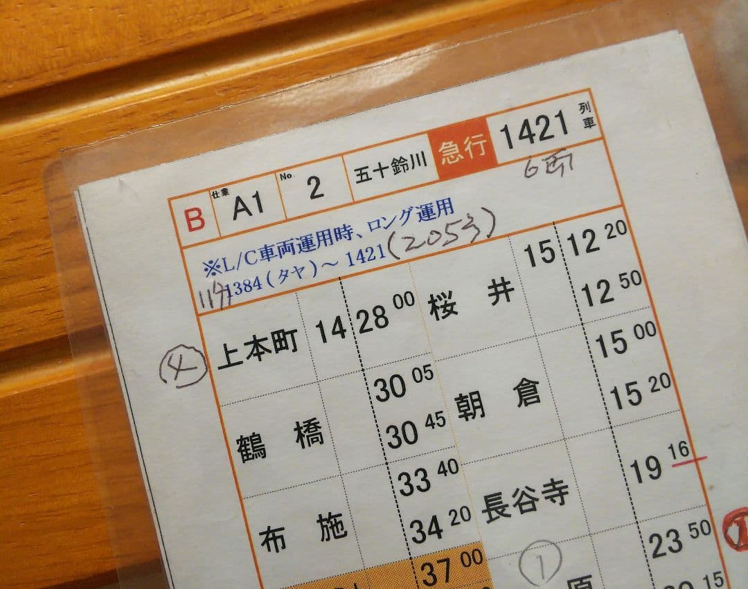ひ*す様 最終値下げ！！　近鉄車掌用スタフ「名張列車区／A1仕業」
