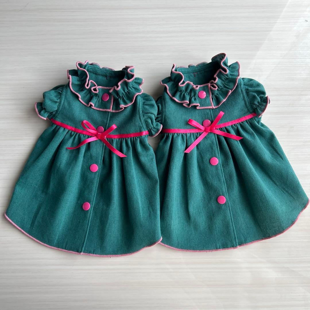 No.520•521 犬服ハンドメイド　バックオープンワンピース