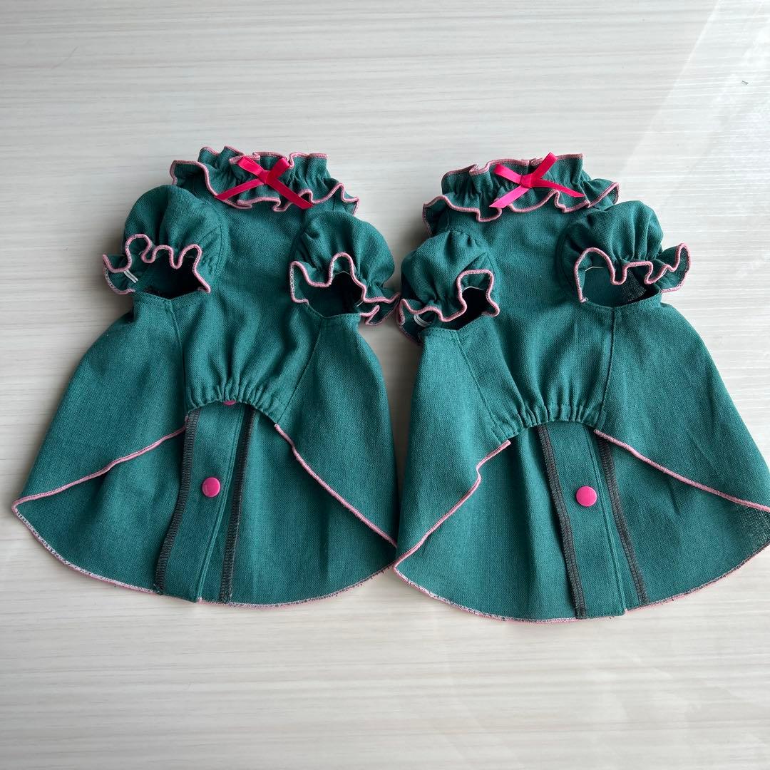 No.520•521 犬服ハンドメイド　バックオープンワンピース