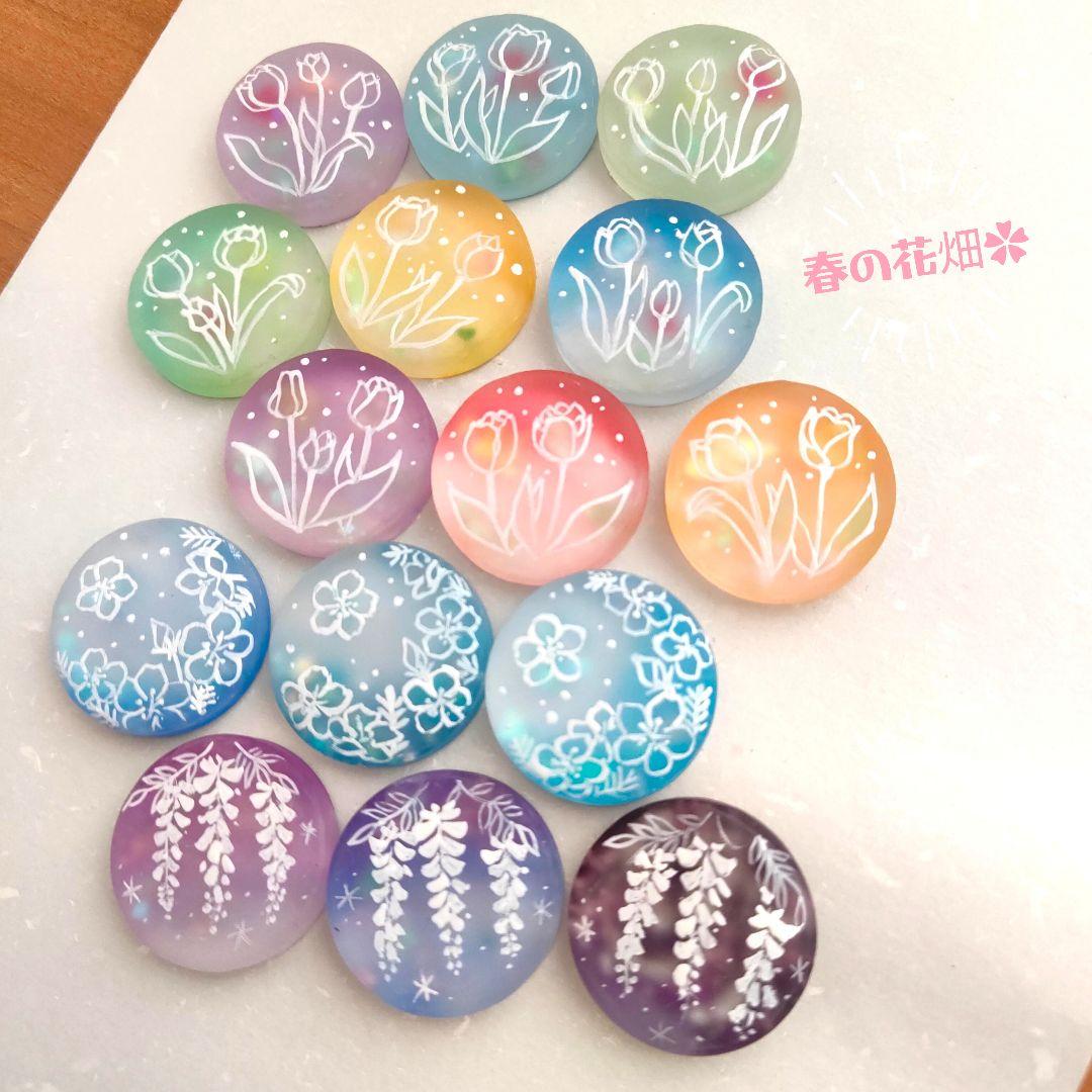 【775】ハンドメイド　レジン　ヘアゴム　ポニーフック