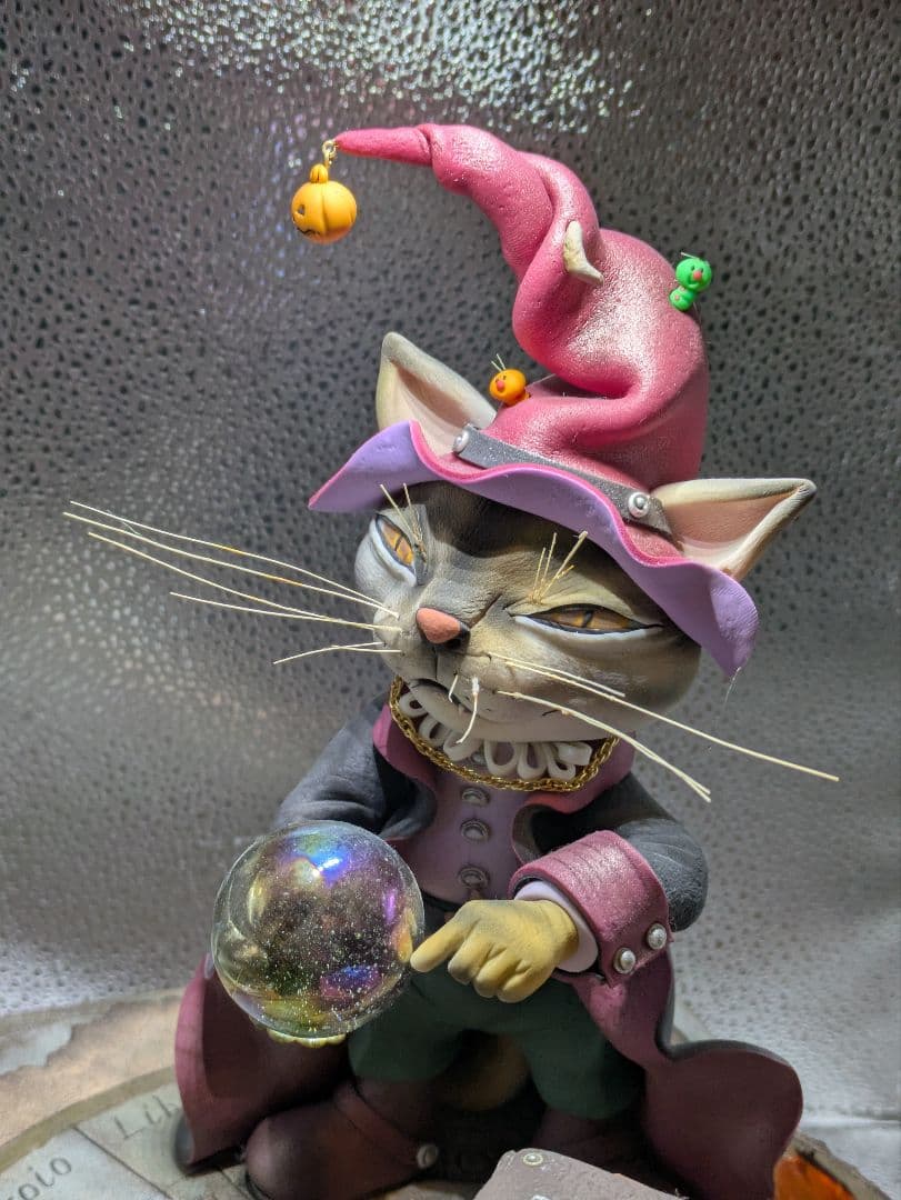 【超希少 2001年製】Wizard Cat 猫の魔法使い 置物 ビンテージ