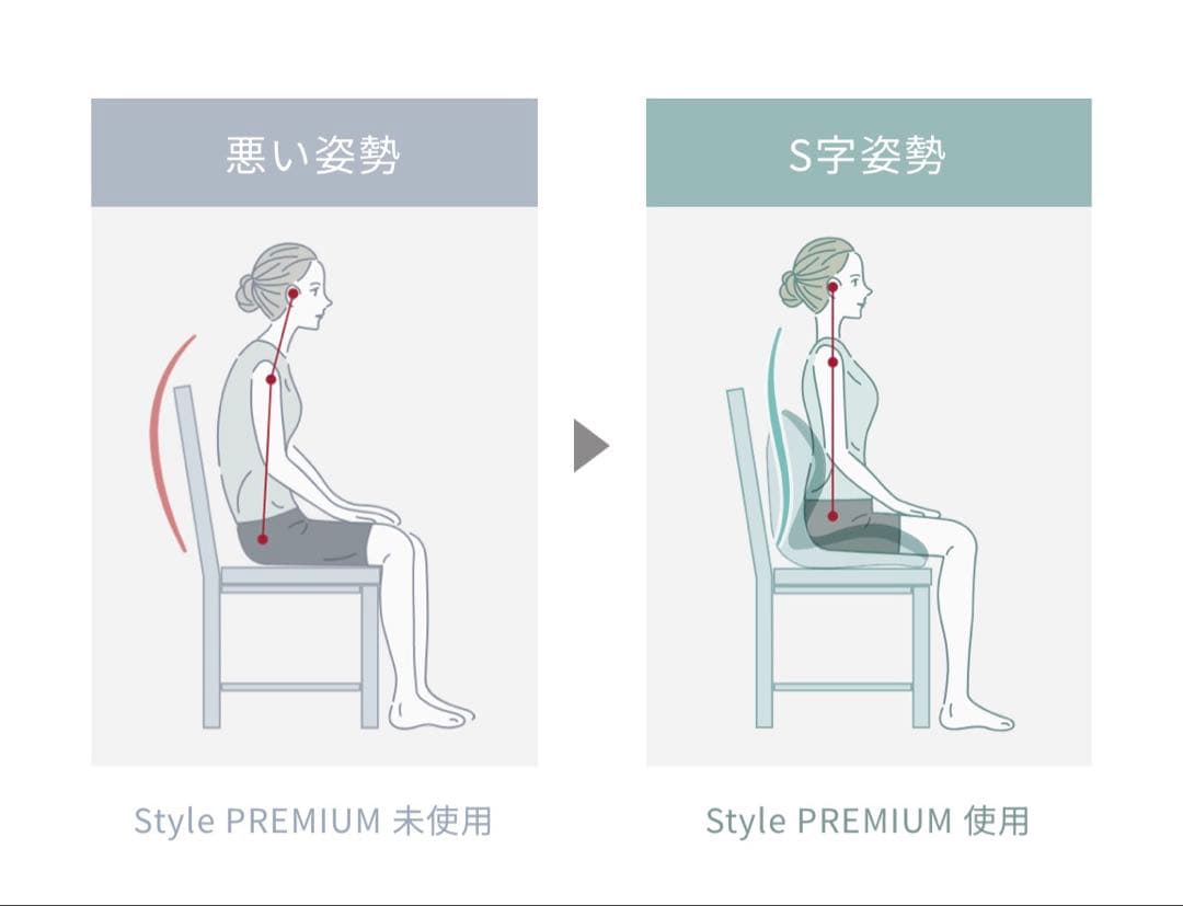 Style PREMIUM （スタイルプレミアム）骨盤矯正イス グレー