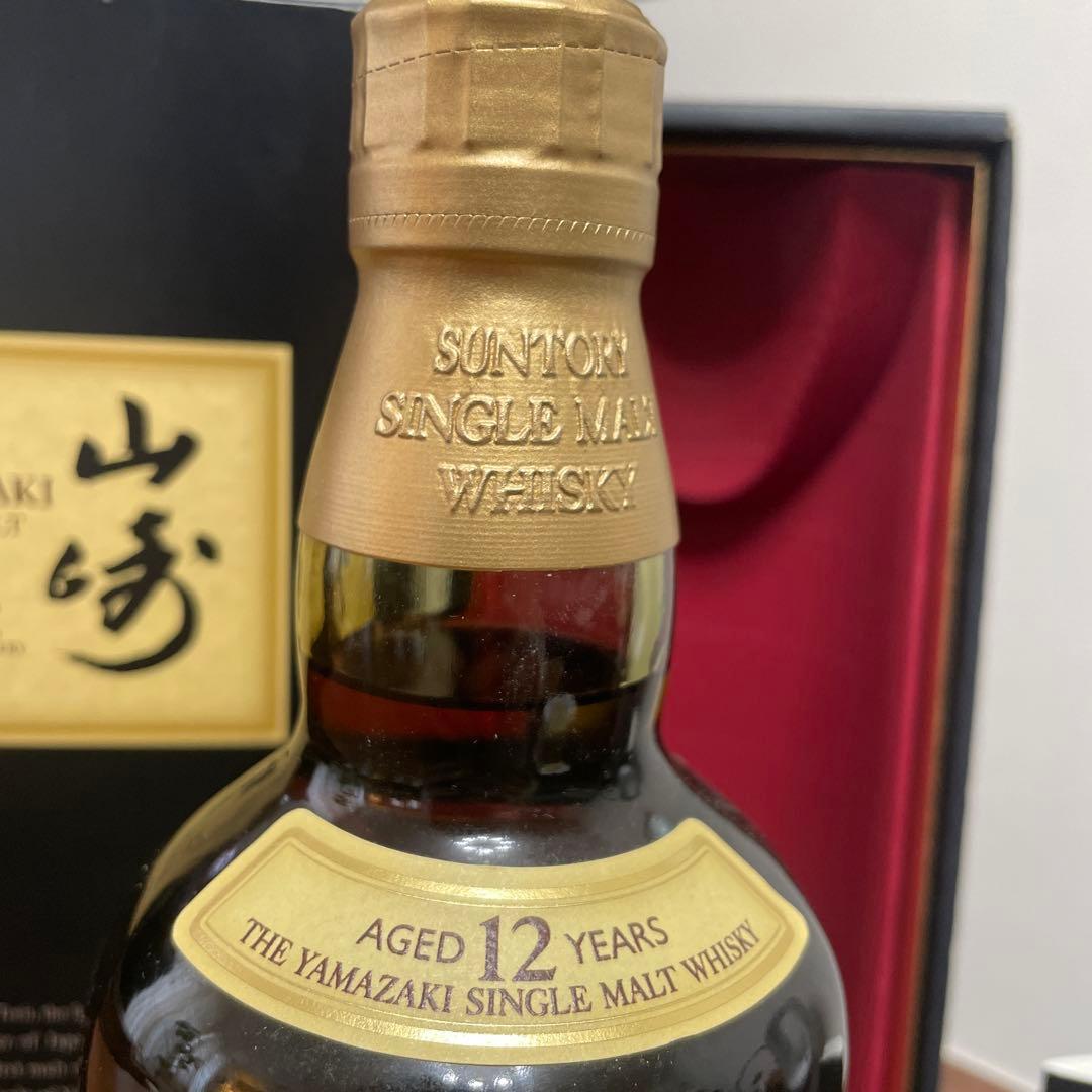 サントリーシングルモルトウイスキー　山崎12年　旧ラベル　箱付き　未開封