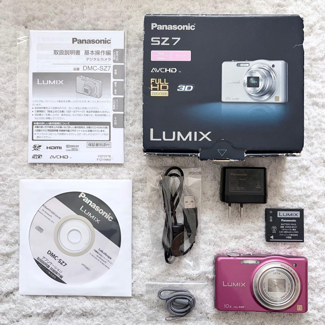 美品【動作確認済】Panasonic パナソニック LUMIX DMC-SZ7