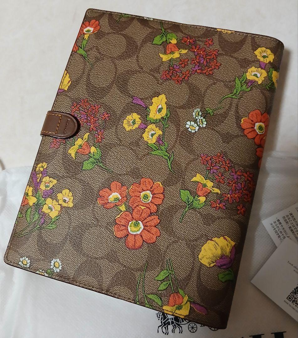 COACH コーチ シグネチャー 花柄プリント キャンバス ノートブックセット