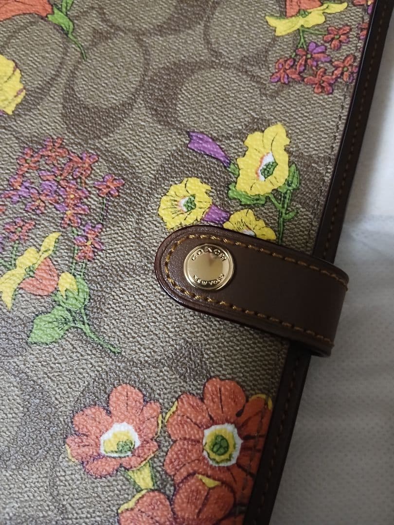 COACH コーチ シグネチャー 花柄プリント キャンバス ノートブックセット
