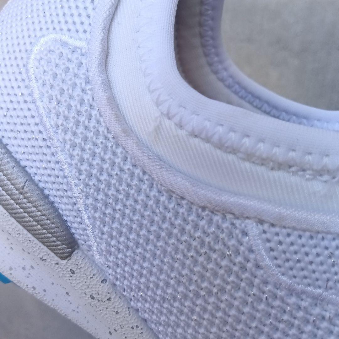 【試着程度】SKECHERS スケッチャーズ安全靴 先芯入り ラメ 24 白