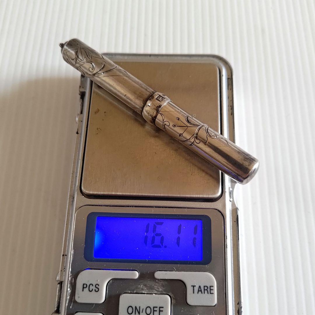 F*k様 【アンティーク】銀製　シルバー 万年筆　　現状品