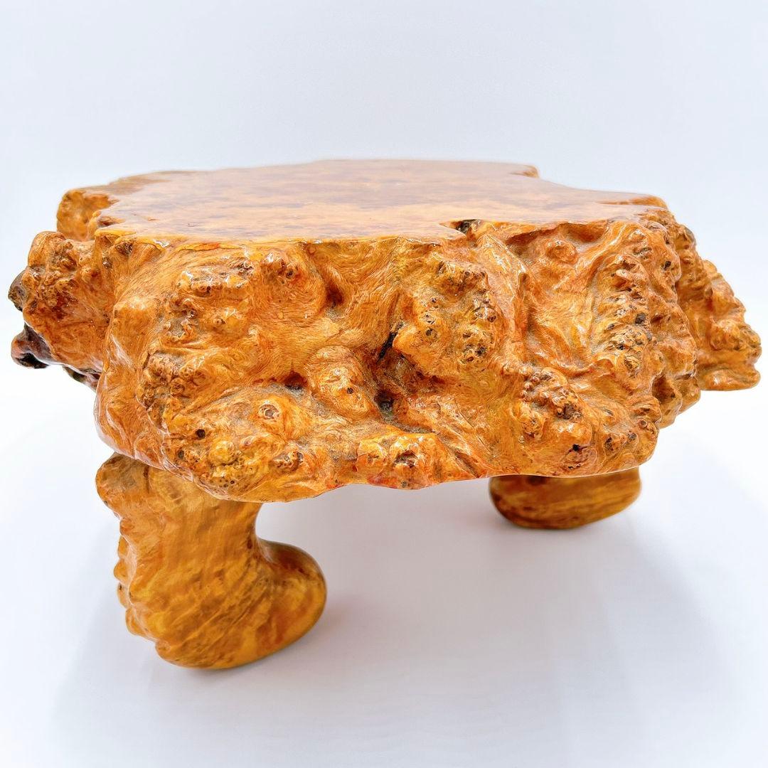 【逸品】一点物 天然木 木の瘤 花台 飾り台 瘤木 木の根 古民家 座卓 盆栽台