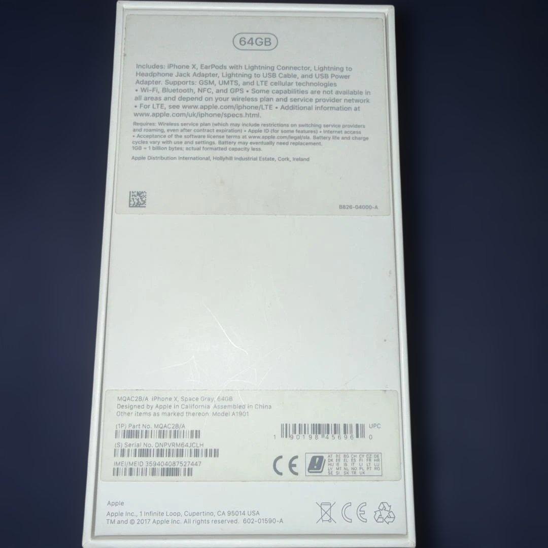 iPhoneX スペースグレイ 64GB SIMフリー 海外版
