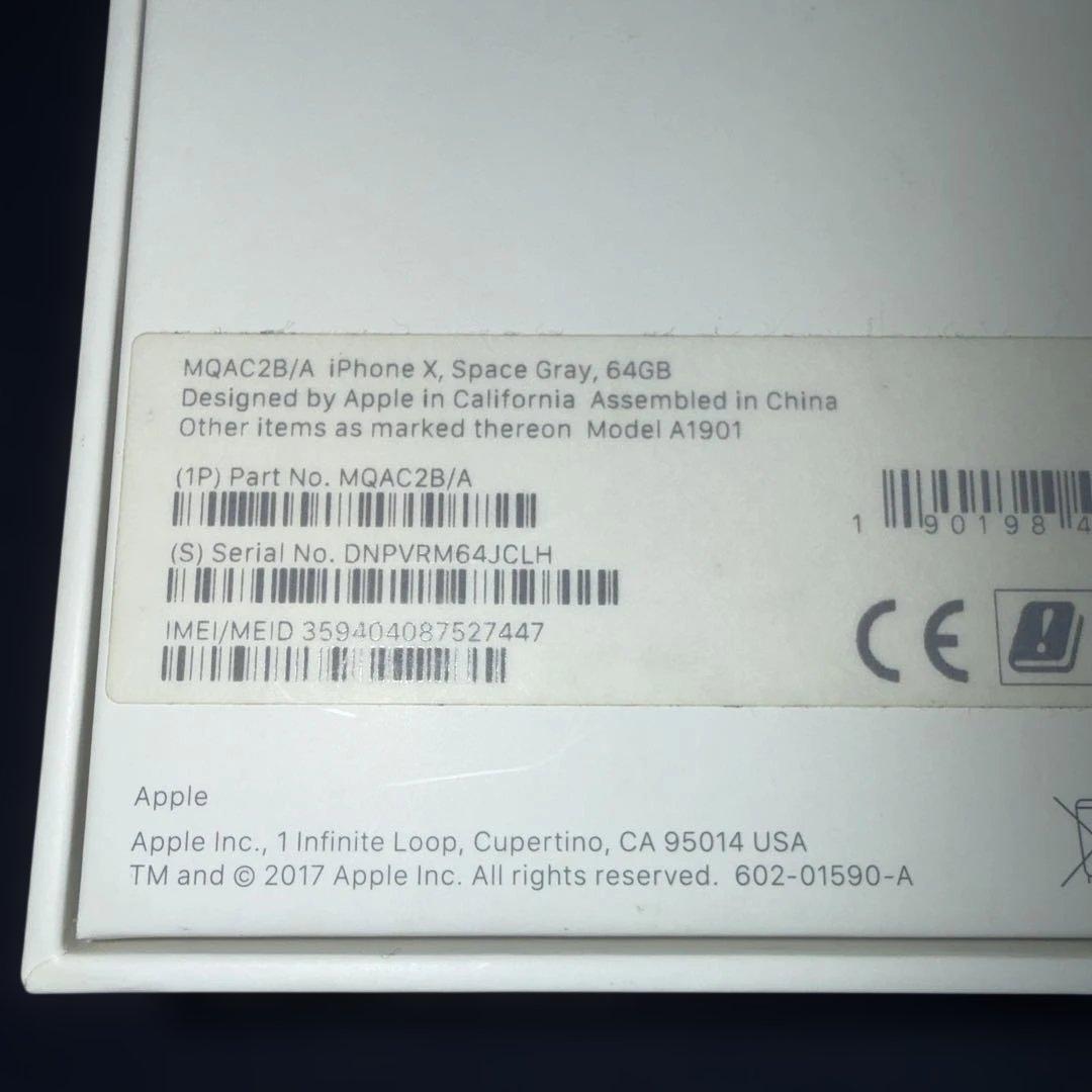 iPhoneX スペースグレイ 64GB SIMフリー 海外版