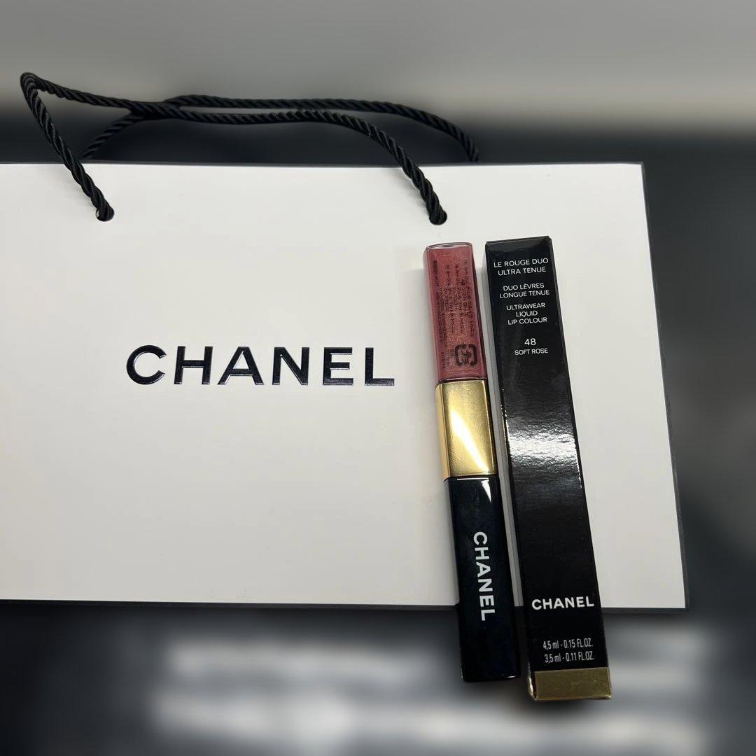 【美品】CHANEL ル ルージュ デュオ ウルトラ トゥニュ48 ソフトローズ