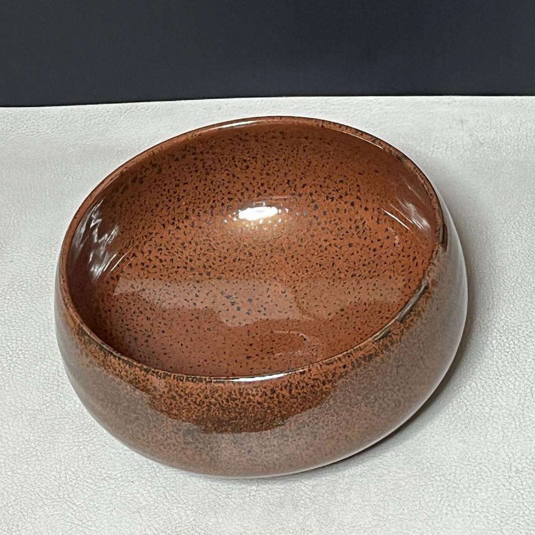 木村盛和 赤天目釉 鉢 共箱 菓子鉢 茶道具 【k3680】