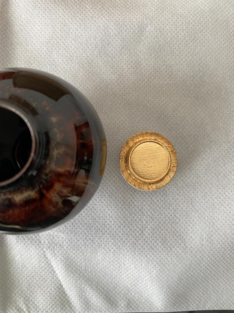茶道具　文琳茶入　笹蔓緞子