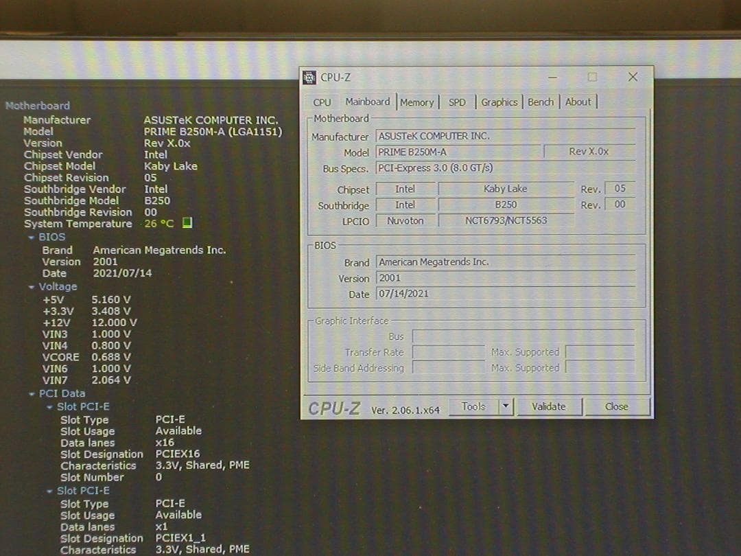 難ありCPU付き　ASUS　PRIME B250M-A　LGA1151
