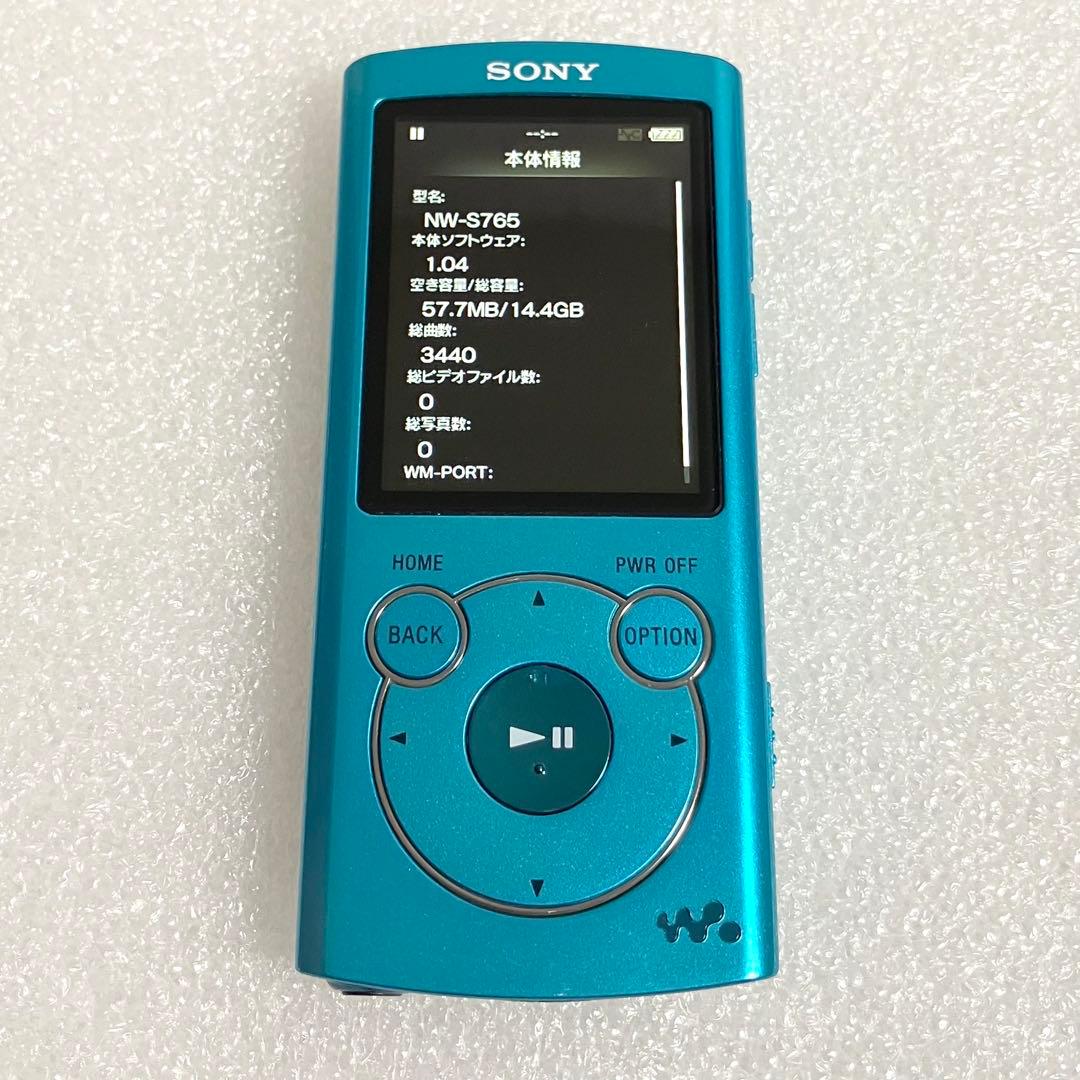 【状態良好】ソニー ウォークマン　NW-S765 16GB あお