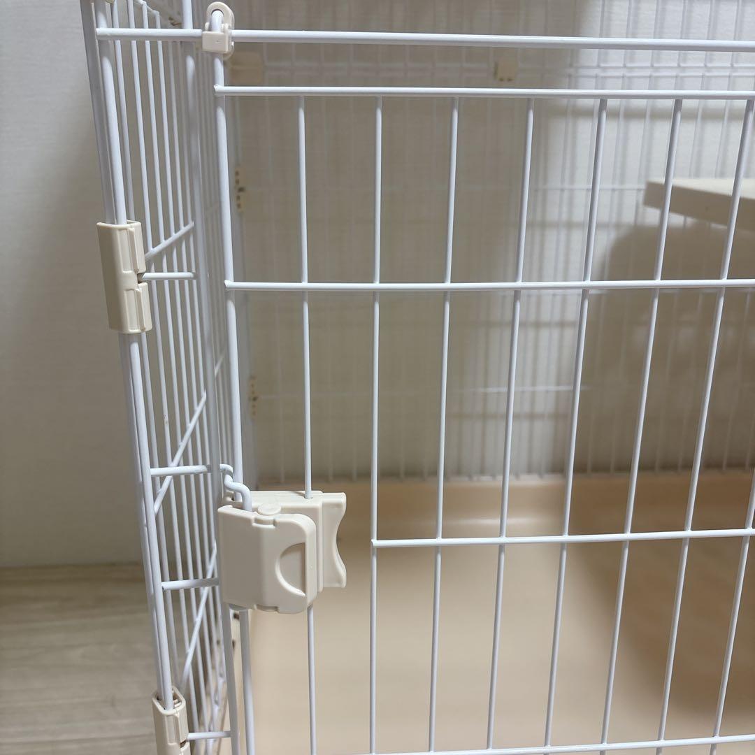 RAKU 猫ケージ キャットケージ ペットケージ ワイド扉 脱走防止 組立簡単