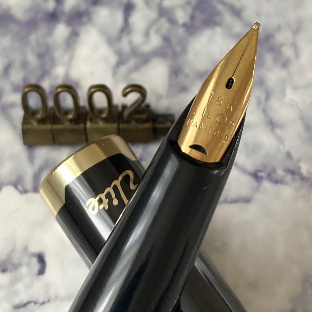 #0002 オーバーホール済み 万年筆 PILOT パイロット エリート18k