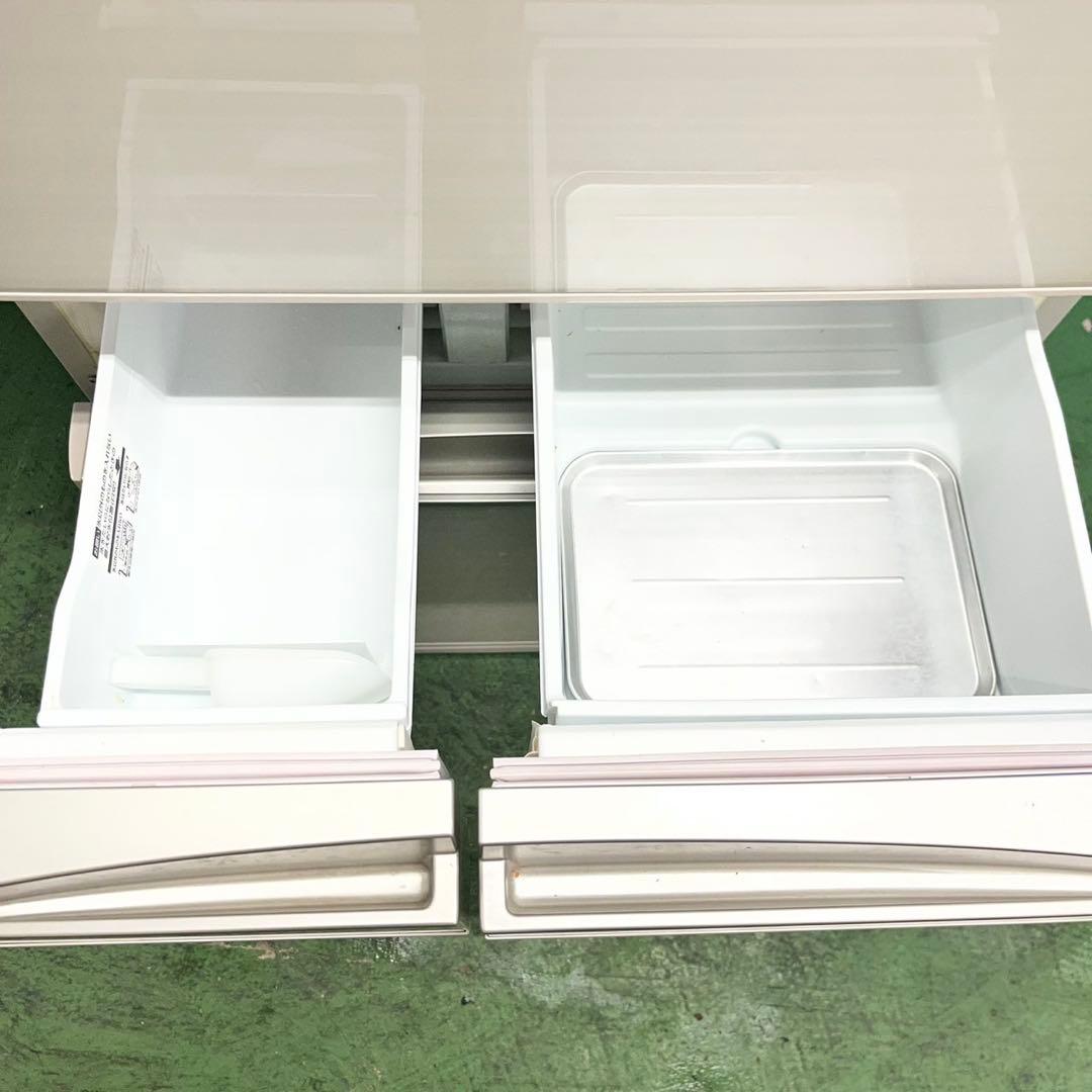 993 関東圏　大型冷蔵庫　5ドア　ガラストップ　400L強 右開き　極美品