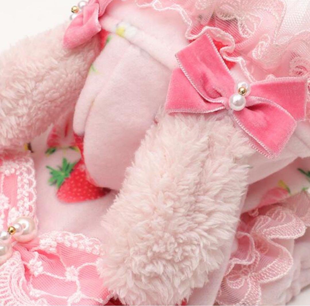 ルーさま専用　きゃんナナ　冬いちごうさ耳ワンピース　新品　Ｓ　ピンク