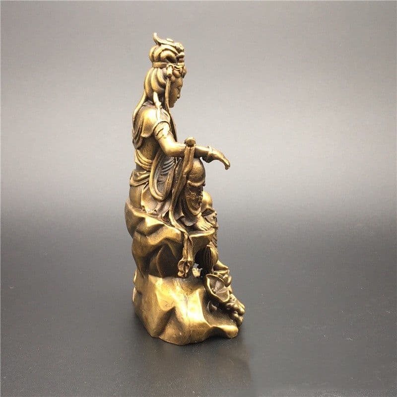仏教美術 仏像 自在観音 小仏像 銅製 銅器
