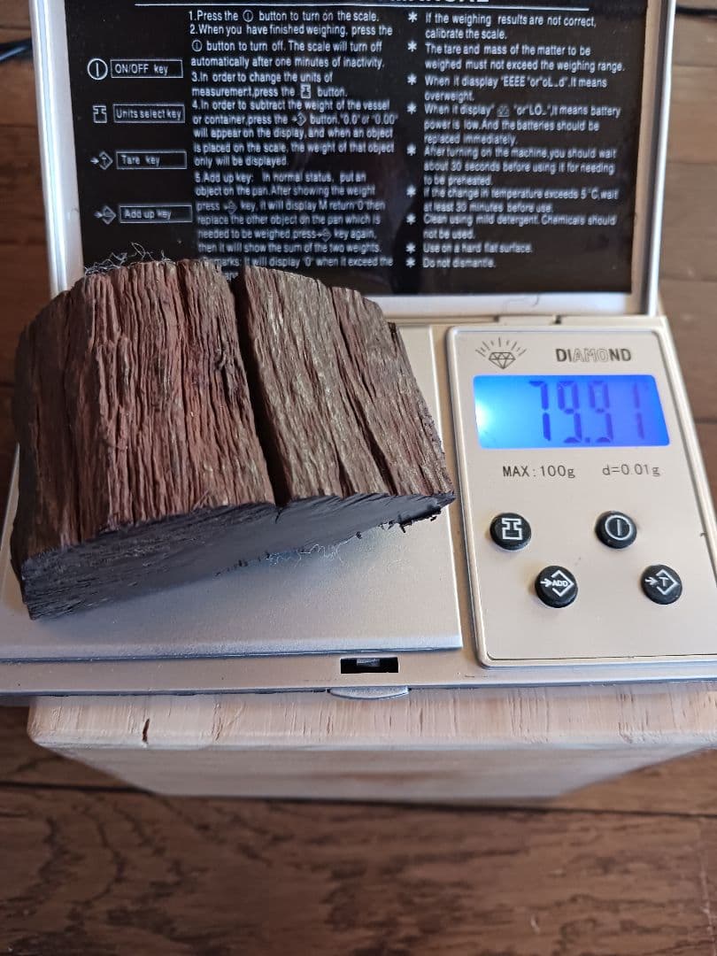 香木,伽羅,沈香,　79.91g 和風パッケージ