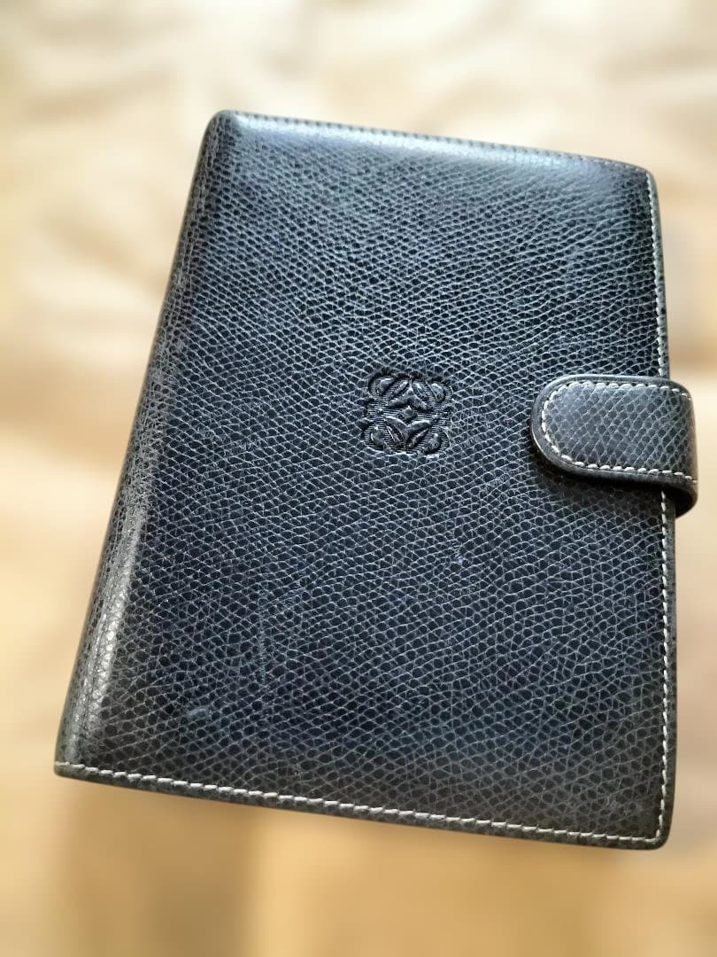 LOEWE ロエベ システム手帳 リング式ファイル　紺