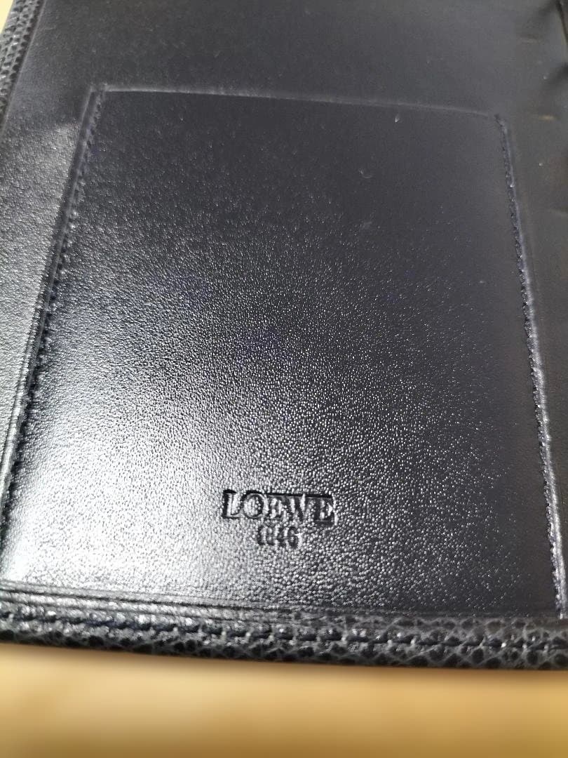LOEWE ロエベ システム手帳 リング式ファイル　紺