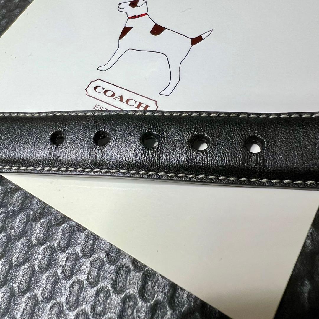 【新品未使用】COACH/コーチ☆ドッグカラー☆黒☆レザー☆8848☆Sサイズ