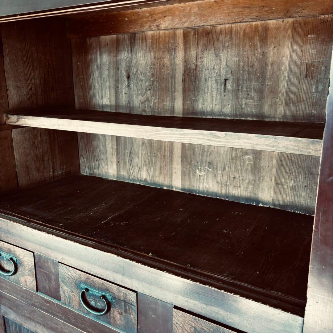 水屋箪笥 食器棚 膳棚 水屋 収納棚 アンティーク家具 和家具 骨董