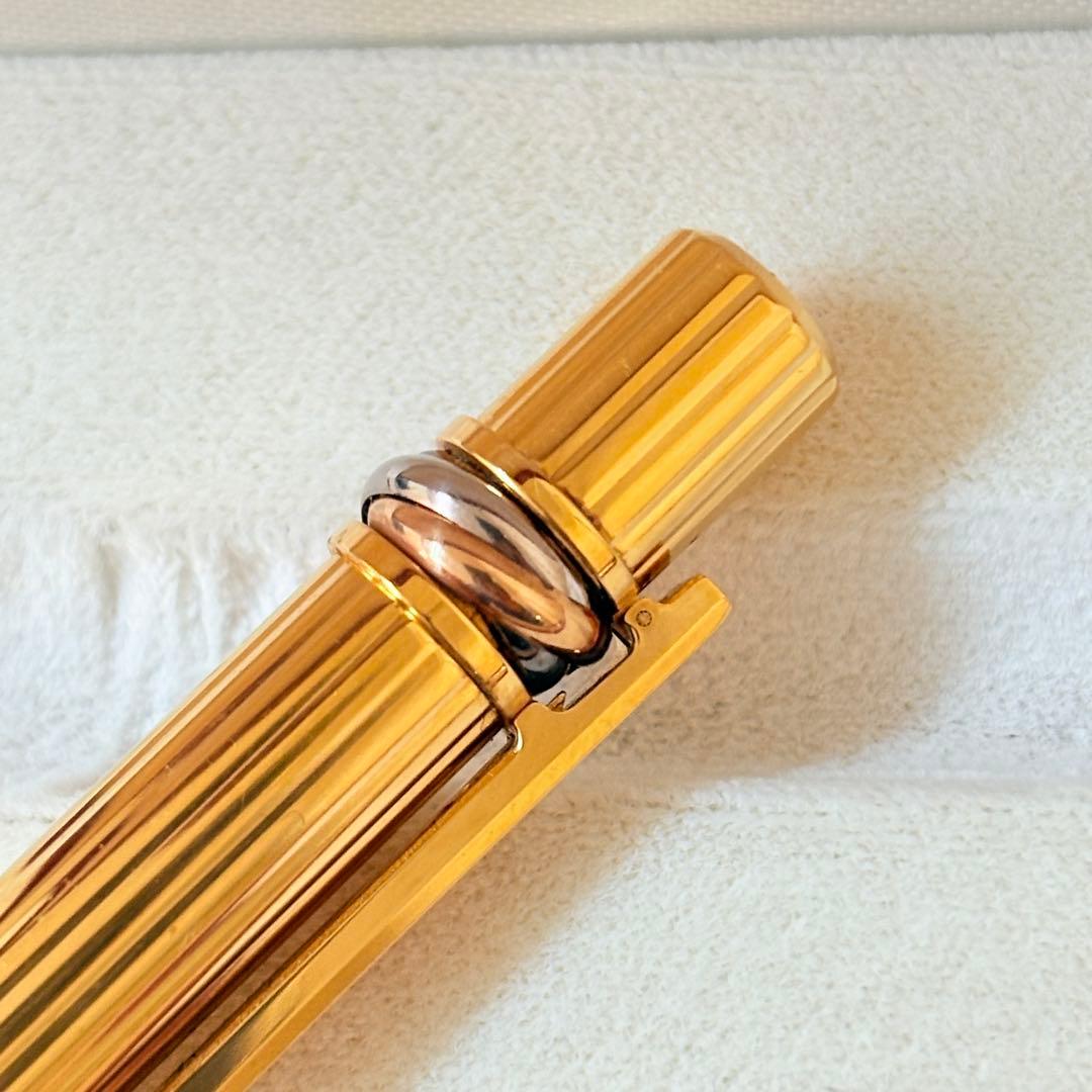 Cartier must ボールペン ゴールド トリニティ 専用ケース付き
