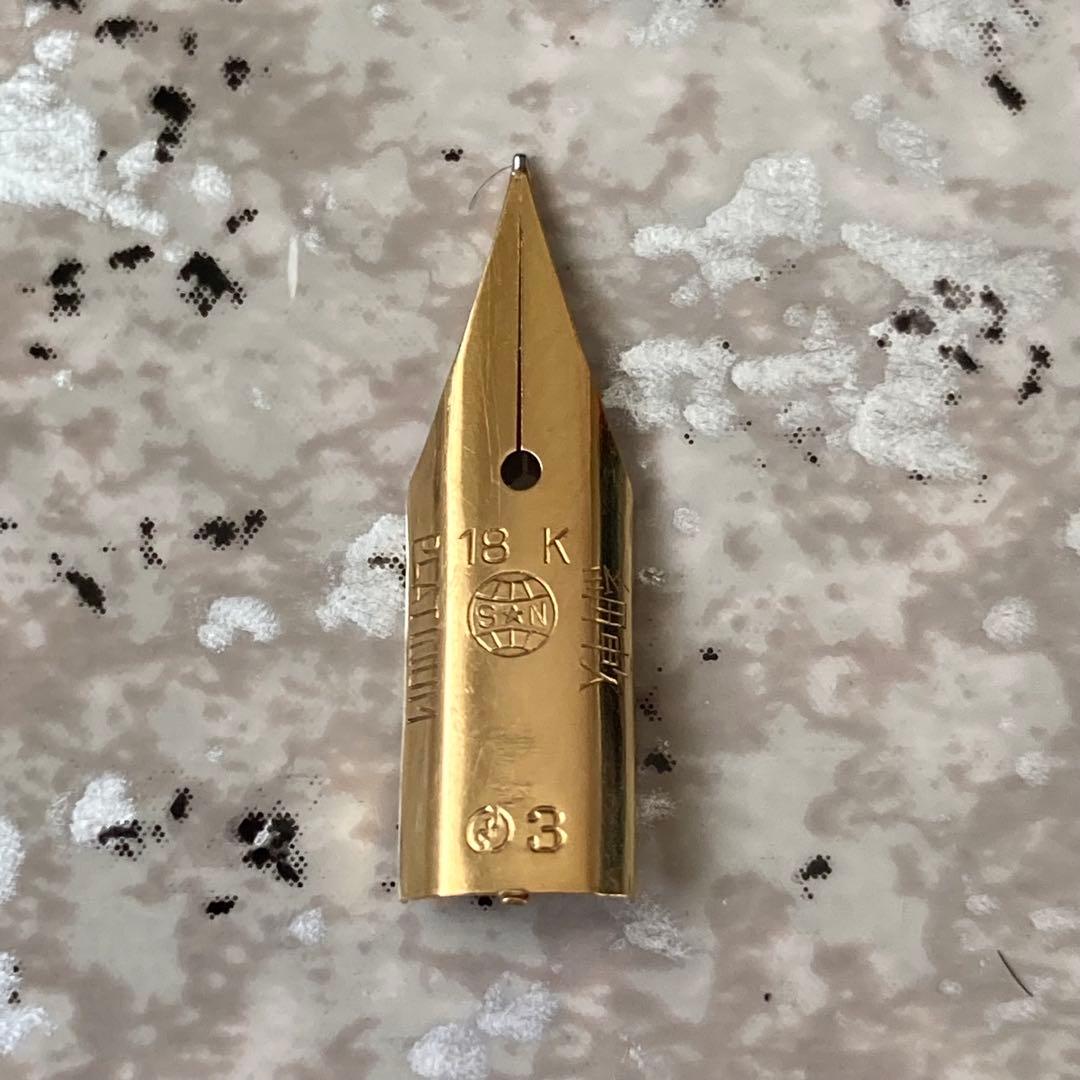 #223 オーバーホール済み 万年筆 プラチナ 象嵌 ポケット ショート18k