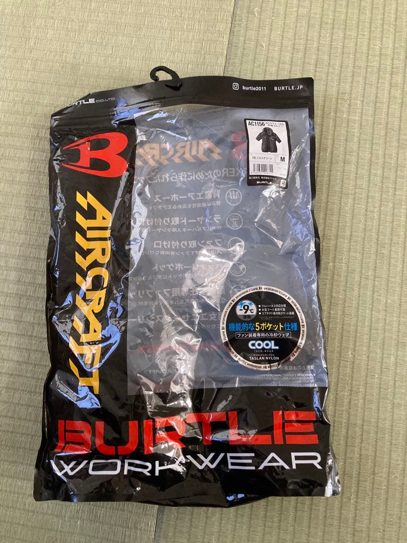バートル 空調服 エアークラフト 22v バッテリーAC1156 Mサイズ半袖