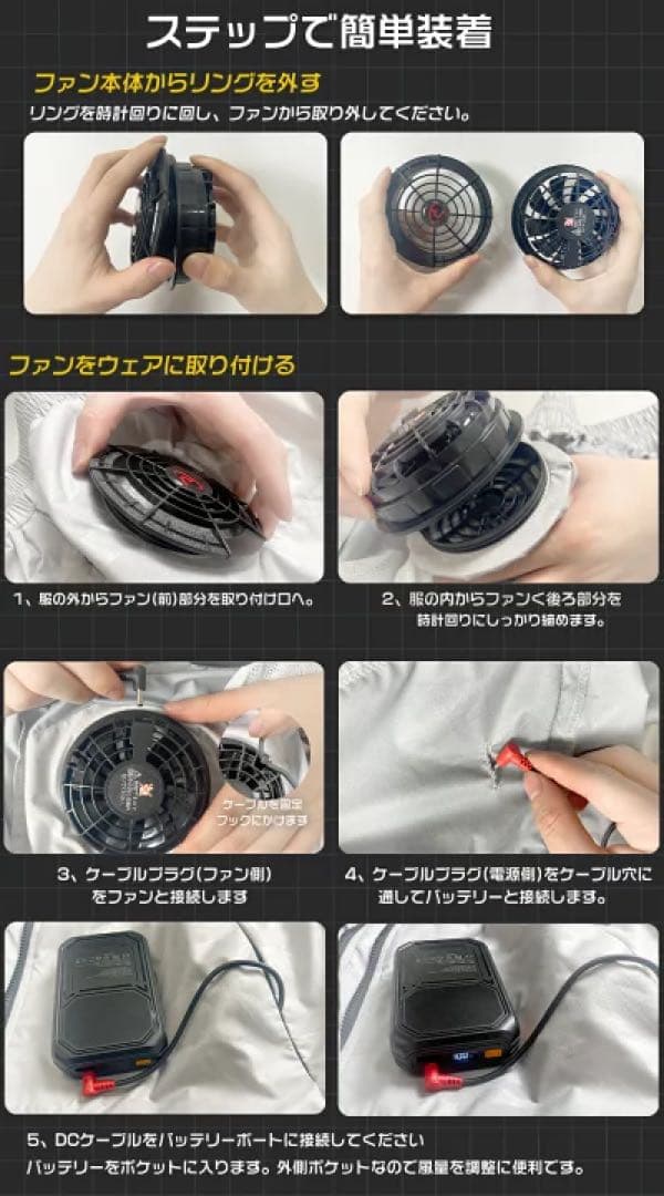 空調ファンバッテリーセット 空調 バッテリー ファンバッテリー 22V