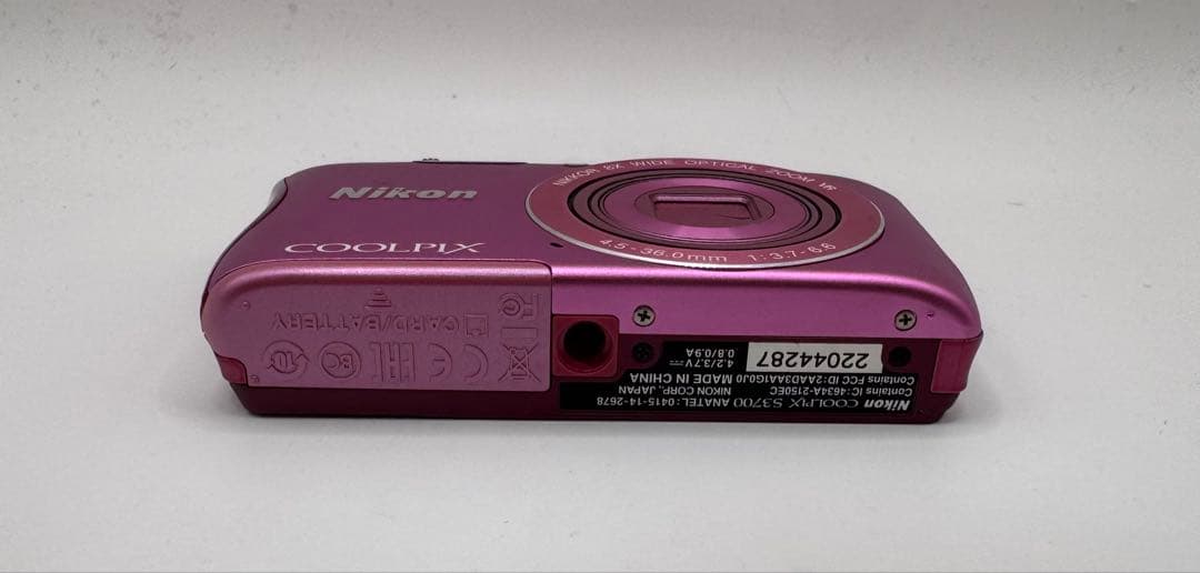 Nikon ニコン COOLPIX S3700 ピンク コンパクトデジタルカメラ