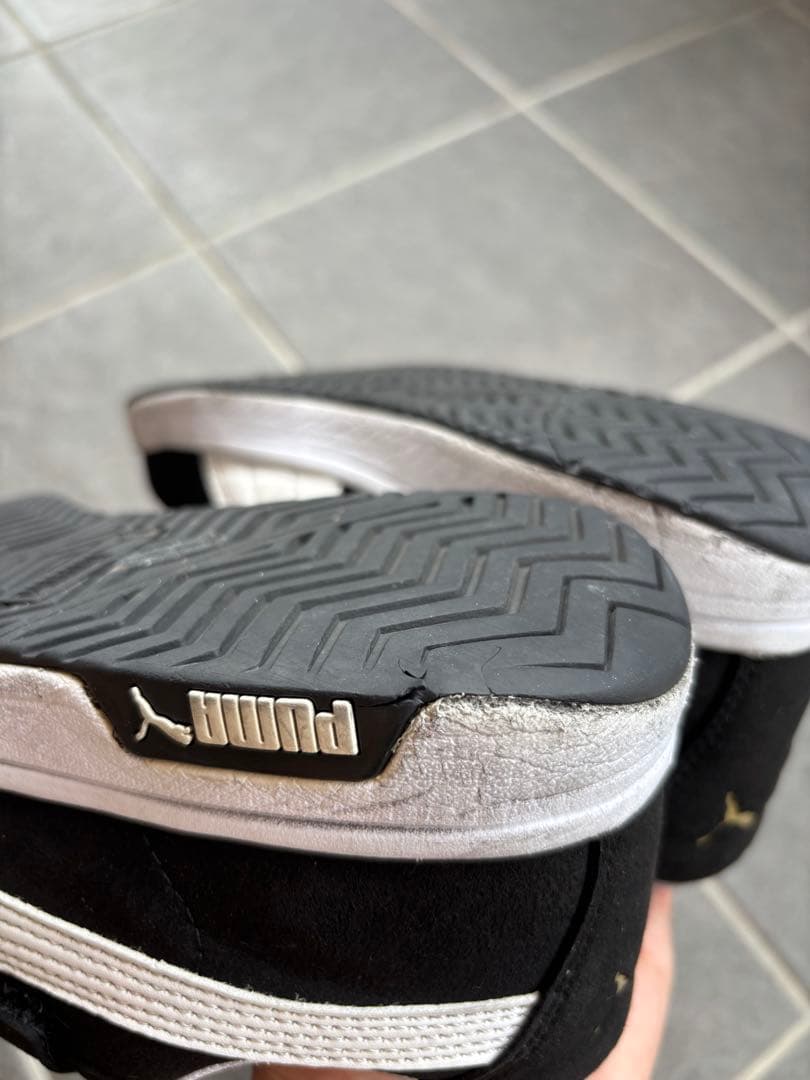 PUMA 安全靴 ブラック/ホワイト ベルクロ