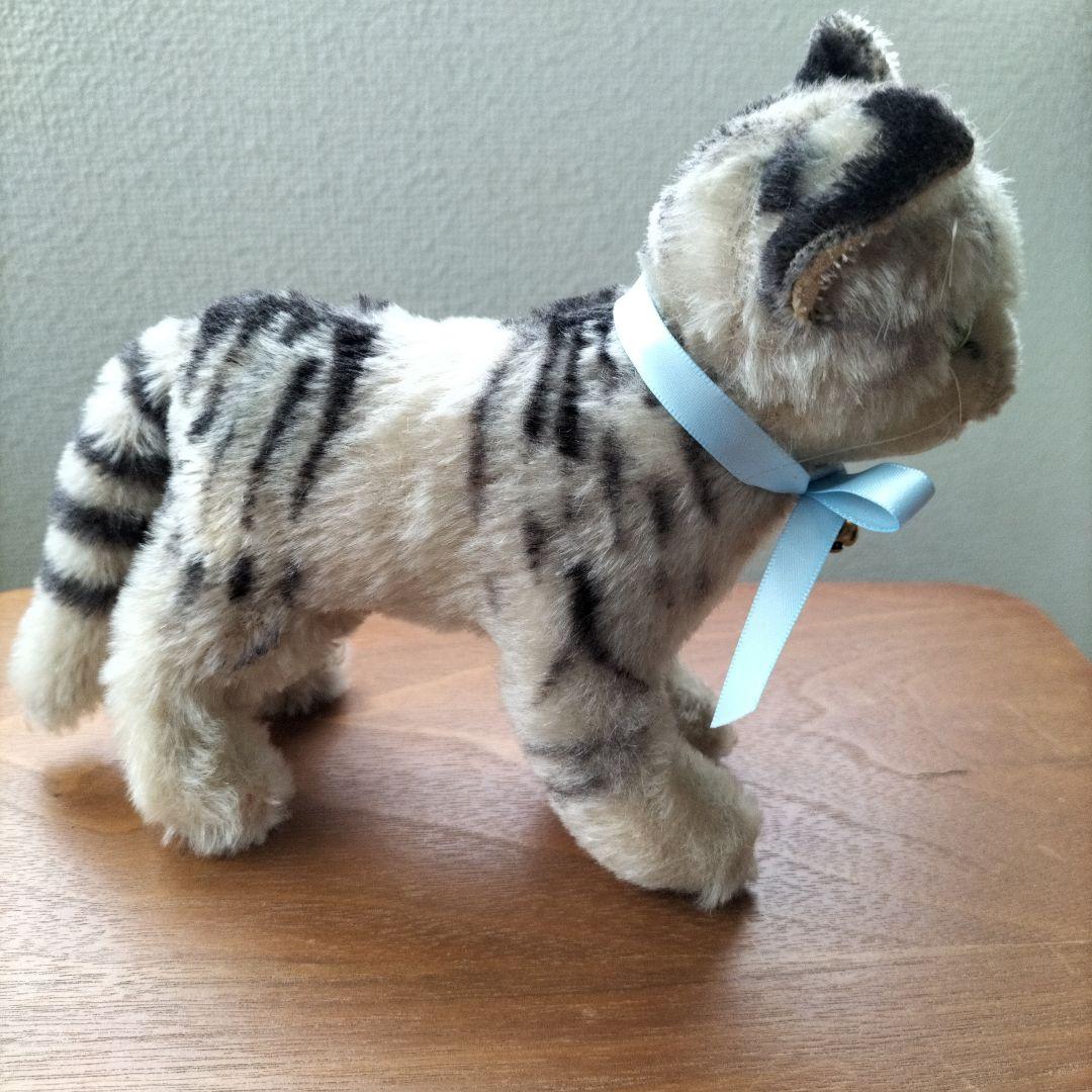 ビンテージ　シュタイフ　Tabby キャット　猫