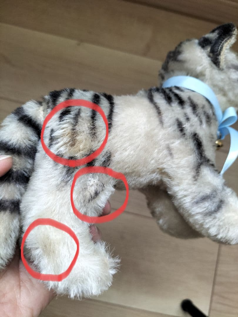 ビンテージ　シュタイフ　Tabby キャット　猫