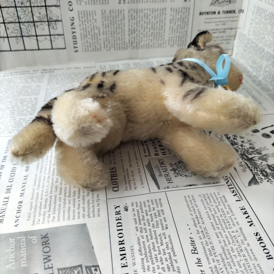ビンテージ　シュタイフ　Tabby キャット　猫