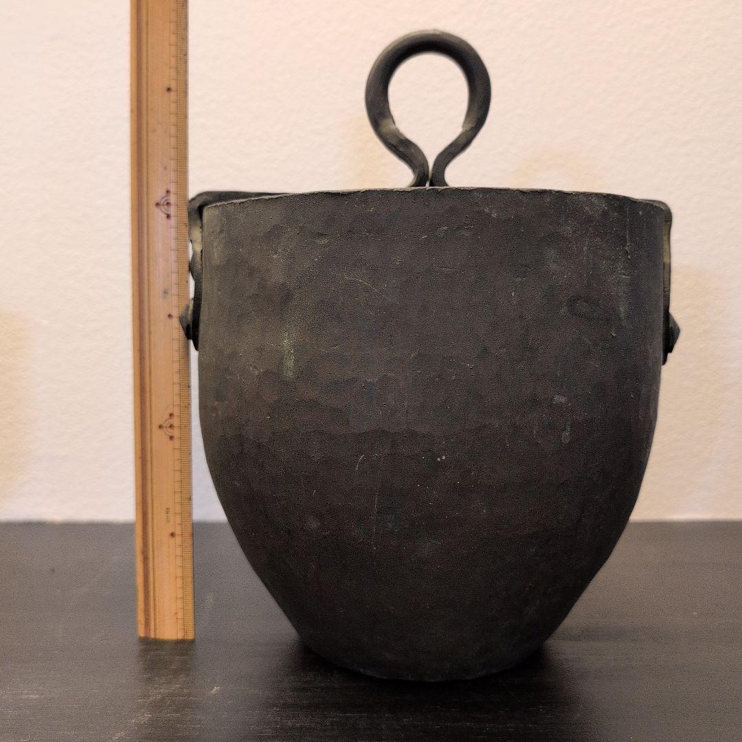 茶道具　釣瓶落とし　銅製　水指　花器／釣瓶水次
